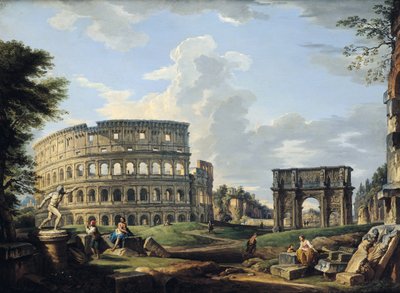 O Coliseu e o Arco de Constantino de Giovanni Paolo Pannini